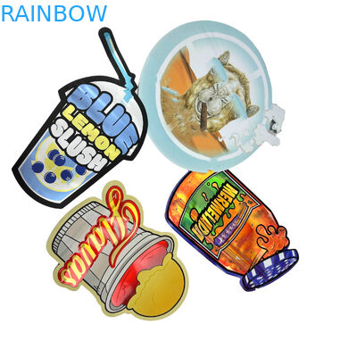 ย้อนกลับไปพิเศษแบบกําหนดเอง ตัดเจาะ 7 14 28 กรัม กัมมี่ โฟลยอลูมิเนียมกันเด็ก แคนดี้ Mylar ถุง