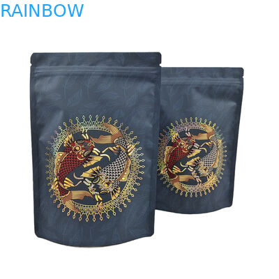 MOQ ต่ํา Custom ยืนขึ้น ซิปเปอร์ กระเป๋ากาแฟ โฟลยอลูมิเนียม ถุง Mylar สามารถปิดใหม่ได้ สําหรับโปรตีนกาแฟ สีสปายสเปรด