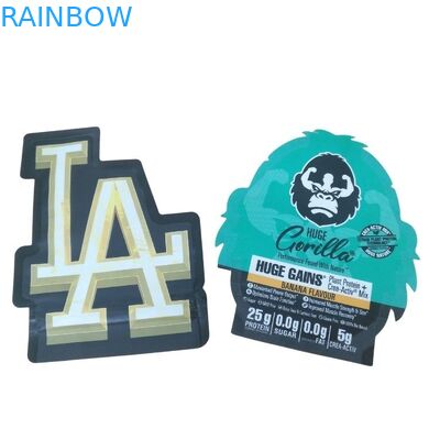 พิมพ์ตามสั่ง 3.5 กรัม เอกลักษณ์พิเศษ ตัดเจาะ ไม่เป็นปกติทรงกระเป๋า Mylar ปิด 8th กลิ่นกันพิเศษ Cali กระเป๋า Mylar