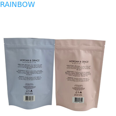 ซิปล็อคย้อนกลับไป ยืนขึ้นกระเป๋า โฟลยอลูมิเนียม กระเป๋าสะพายร่างกาย ชมสปา น้ําอาบน้ํา น้ําเกลือทะเล แพคพลาสติกย่อยสลาย