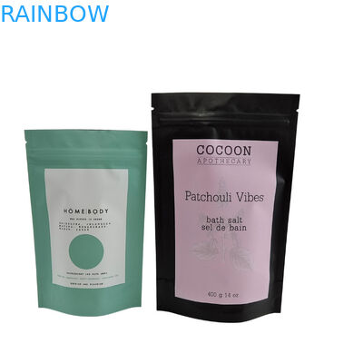 ซิปล็อคย้อนกลับไป ยืนขึ้นกระเป๋า โฟลยอลูมิเนียม กระเป๋าสะพายร่างกาย ชมสปา น้ําอาบน้ํา น้ําเกลือทะเล แพคพลาสติกย่อยสลาย