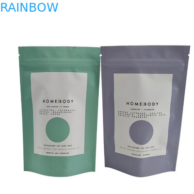 ซิปล็อคย้อนกลับไป ยืนขึ้นกระเป๋า โฟลยอลูมิเนียม กระเป๋าสะพายร่างกาย ชมสปา น้ําอาบน้ํา น้ําเกลือทะเล แพคพลาสติกย่อยสลาย