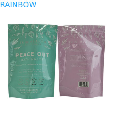 Matte Oem Custom Printed Bath Salts Packaging Zip Lock Bath Salt Body Scrub ถุงบรรจุที่ยืน ถุงยืน