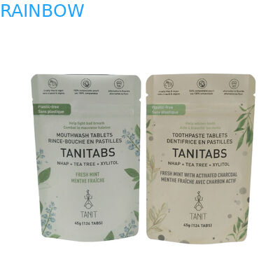 กระเป๋าสําหรับบรรจุอาหาร สามารถบีโอเดรเดรเกรดได้ ยืนขึ้นพลาสติก ซิปเปอร์ แอลูมิเนียมฟอยล์บรรจุกระเป๋าแมทตามสั่ง สามารถบีโอเดรเกรดได้