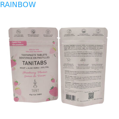 กระเป๋าสําหรับบรรจุอาหาร สามารถบีโอเดรเดรเกรดได้ ยืนขึ้นพลาสติก ซิปเปอร์ แอลูมิเนียมฟอยล์บรรจุกระเป๋าแมทตามสั่ง สามารถบีโอเดรเกรดได้