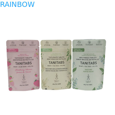 กระเป๋าสําหรับบรรจุอาหาร สามารถบีโอเดรเดรเกรดได้ ยืนขึ้นพลาสติก ซิปเปอร์ แอลูมิเนียมฟอยล์บรรจุกระเป๋าแมทตามสั่ง สามารถบีโอเดรเกรดได้