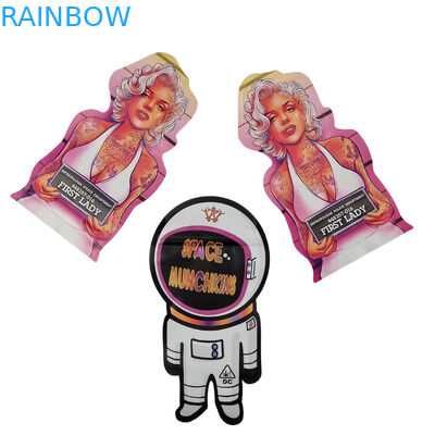 กระเป๋าพิมพ์แบบกําหนดเอง Mylar ป้องกันกลิ่น ถุงยืนกระเป๋าขนมหวาน อาหารบรรจุ 3.5 กรัม Mylar กระเป๋าซิปล็อค