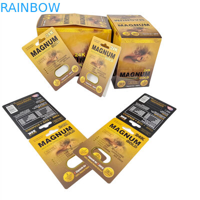 การพิมพ์ตามสั่ง ขายร้อน การปรับปรุงยา Rhino Packaging For Men กระดาษแสดงสินค้า กระดาษกล่อง