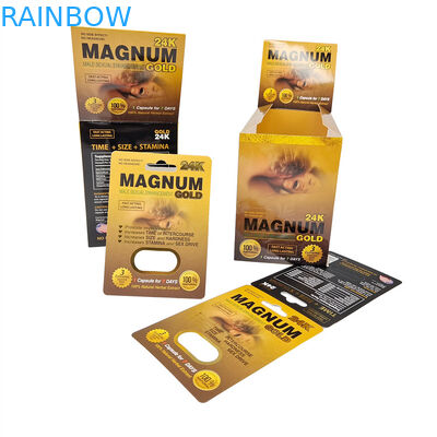 การ์ดบรรจุยาเพศคุณภาพสูง 3d Blister คาร์ดบรรจุยา Rhino Male Enhancement คาร์ดบรรจุยา
