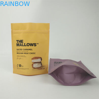 กระดาษไครฟอฟท์ที่สามารถบีโอเดเกรดได้ตามความต้องการ ยืนขึ้นกันเด็ก Zip Lock กระเป๋าบรรจุอาหารว่างและบาร์