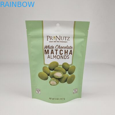 Custom Matte Stand Up Bag Laminated Black Foil Food Packaging Zipper Bag With Clear Window สําหรับเนื้อวัวที่ผสมผสาน