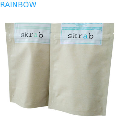 ถุงกระดาษเงินยืนขึ้นพร้อมกับการออกแบบ Doy Pack สําหรับการบรรจุกระดาษสกรับร่างกายกาแฟ