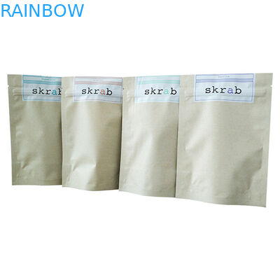 ถุงกระดาษเงินยืนขึ้นพร้อมกับการออกแบบ Doy Pack สําหรับการบรรจุกระดาษสกรับร่างกายกาแฟ