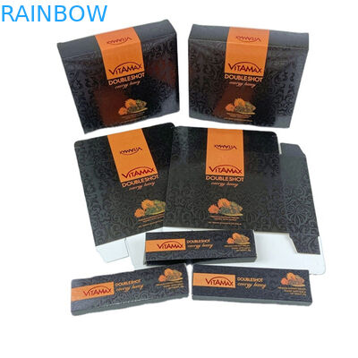 ขายตรงจากโรงงาน ถุงและกล่องน้ําผึ้งที่มีสปอต UV การพิมพ์โลโก้ที่กําหนดเอง