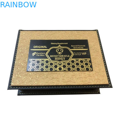 สัญลักษณ์ที่พิมพ์ตามสั่ง หรูหรา VITAMAX น้ําผึ้งสุดขั้ว อาหาร กล่องกระดาษบรรจุและกระเป๋าสําหรับน้ําผึ้ง