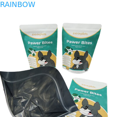 โลโก้ที่กําหนดเอง สูงกระเป๋า กระเป๋ากระดาษ Kraft สําหรับสุนัข รักษา พิมพ์ดิจิตอล กระเป๋า Mylar สามารถปิดใหม่