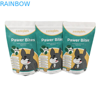 Low Moq Stand Up Pouch กระดาษ Kraft กระเป๋าบรรจุพิมพ์สําหรับสัตว์เลี้ยง