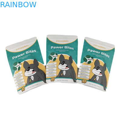 Low Moq Stand Up Pouch กระดาษ Kraft กระเป๋าบรรจุพิมพ์สําหรับสัตว์เลี้ยง