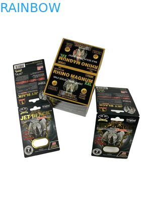 ขายร้อน ยาเสริมร่างกายตามสั่ง แพ็คเกจ กระดาษ บัตร Rhino Tablet บัตรกระดาษพิมพ์