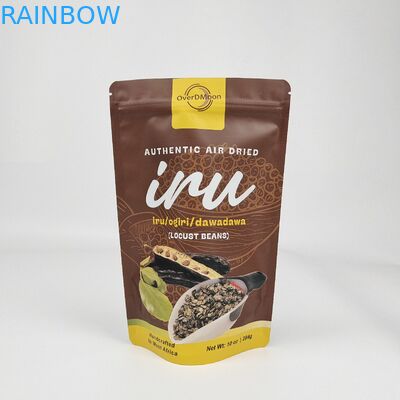 สัญลักษณ์ที่กําหนดเอง พิมพ์ อาหารว่างแห้ง ถุงกระป๋อง กระป๋องฝรั่ง ถุงบรรจุ โฟลยอลูมิเนียม เงิน ซิปเปอร์ ยืนขึ้นกระเป๋า