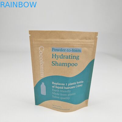 ยืนขึ้นซิปกระดาษสีน้ําตาล Kraft สามารถปิดใหม่ได้ ปิดได้ด้วยความร้อน สามารถเก็บอาหาร Doypack แพคเกจกระเป๋ากระเป๋าที่มีหน้าต่างใส