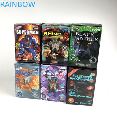 สําหรับยา Rhino 7 3d เพิ่มความเพลิดเพลิน 5000 เพิ่มความเพลิดเพลินชาย 3d กระจกบัตร 3d 5d Lenticular