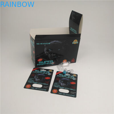 กล่องยาพลาสติกเปล่า เพศชายเพิ่มเติม Rhino 99 ยา กระปุกกระดาษ