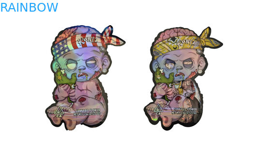 กลิ่นกันหอม อุปกรณ์บรรจุ ผงล็อคซิป Mylar CBD Oil Weed Hemp Bags การพิมพ์ Gravure