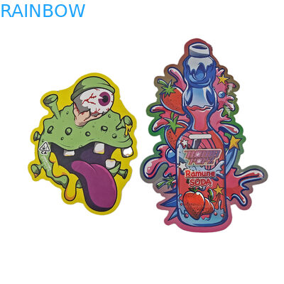 การออกแบบตามสั่ง พิมพ์แบบตัดแบบเจาะ ซีปล็อค แบบพิเศษ แพคเกจพลาสติกไม่เรียบร้อย 3.5 กรัม กระเป๋าไมเลอร์