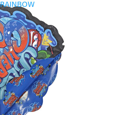 การออกแบบตามสั่ง พิมพ์แบบตัดแบบเจาะ ซีปล็อค แบบพิเศษ แพคเกจพลาสติกไม่เรียบร้อย 3.5 กรัม กระเป๋าไมเลอร์