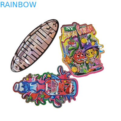 การบรรจุซิปเปอร์ทรงพิเศษแบบ Custom Soft Touch CBD Child Proof 3.5g กระเป๋าพลาสติกตัดแบบไม่เรียบร้อย