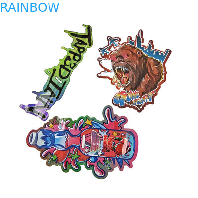 การตัดแบบกําหนดเอง โลหะคุณภาพสูง ไม่ปกติ ปิดขนาดเล็ก รูปทรงพิเศษ พลาสติก ซิปเปอร์ Mylar กระเป๋าบรรจุอาหาร