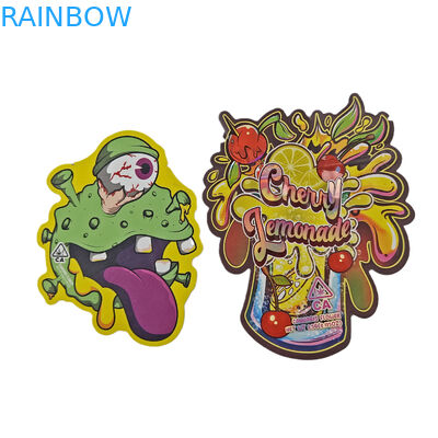 การพิมพ์ตามสั่ง 3.5g 7g 14g 28g รูปทรงพิเศษ ป้องกันกลิ่นอาหาร กระเป๋าขนมหวาน ตัดตาย กระเป๋า Mylar