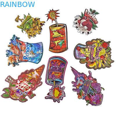 กระเป๋ากันกลิ่นทรงไม่สม่ําเสมอพิเศษ พร้อม Ziplock Custom28g 14g 7g 3.5g Die Cut Snack Food Packaging กระเป๋า Mylar