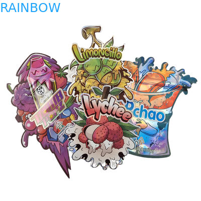 3.5 กรัม 7 กรัม พิมพ์ตามสั่ง พิเศษ ตัดเจาะ กระเป๋าไมเลอร์ทรงไม่เรียบร้อย กันกลิ่นด้วยซิป แพคเกจอาหารว่าง กระเป๋าไมเลอร์