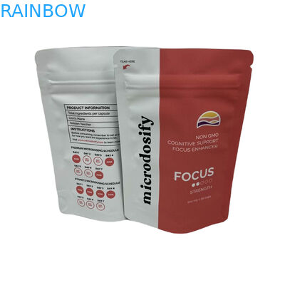 ใบพืชพืชทางการแพทย์ 3 ด้าน ปิดกระเป๋า ป้องกันกลิ่น กระเป๋า Mylar ที่กําหนดเอง