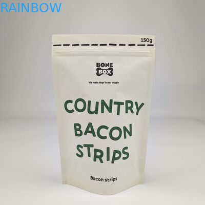 ตัวอย่างฟรีที่กําหนดเอง โลโก้ที่กําหนดเอง ทุกขนาด กระดาษครัฟท์สีขาว Eco ถุงยืนสําหรับถั่วชา กาแฟ