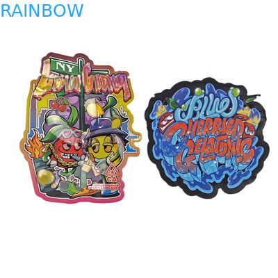 3.5 กรัม กระเป๋า Mylar ที่พิมพ์ตามสั่ง กระเป๋าตัดแบบไม่เรียบร้อย กระเป๋า Ziplock กระเป๋าบรรจุสําหรับอาหารว่าง