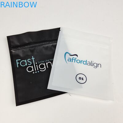 ขายปลีก สามารถนําไปใช้ใหม่ได้สามด้าน ปิด Mylar Packaging ฟัน Aligner สําหรับการดูแลฟันด้วยซิป