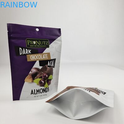 การพิมพ์โลโก้แบบดิจิตอลพลาสติก Zip Lock Flat Bag With Aluminum Foil Bags สําหรับกระเป๋าหวาน