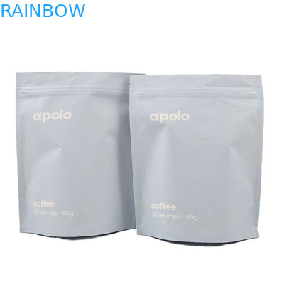 ขายร้อน cuCstom พิมพ์ Eco Friendly กระเป๋ากระดาษ Kraft ปิดใหม่สําหรับผงโปรตีนกาแฟ