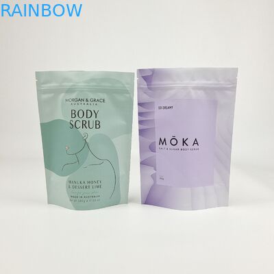 Custom Matte OEM Custom Printed Bath Salts Packaging Zip Lock Bath Salt Body Scrub ถุงบรรจุที่ยืน