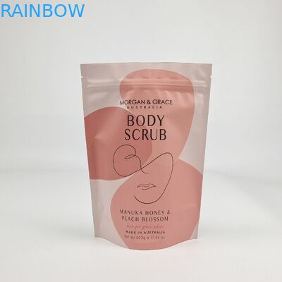 Custom Matte OEM Custom Printed Bath Salts Packaging Zip Lock Bath Salt Body Scrub ถุงบรรจุที่ยืน