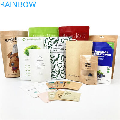 โลโก้ที่ปรับแต่งได้ด้วยวิธีชีวภาพ 100 กรัม 250 กรัม ชา กาแฟ ผลไม้แห้ง ถุงบรรจุ