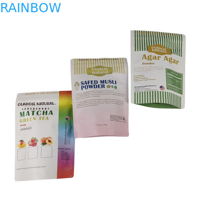 ขายปลีก กระเป๋ากระดาษ Kraft Stand Up ที่พิมพ์ตามสั่ง สําหรับอาหาร ขนมถั่ว ข้าว ชาเครื่องเทศ กระเป๋า Mylar ที่สามารถทําลายได้ทางชีวภาพ