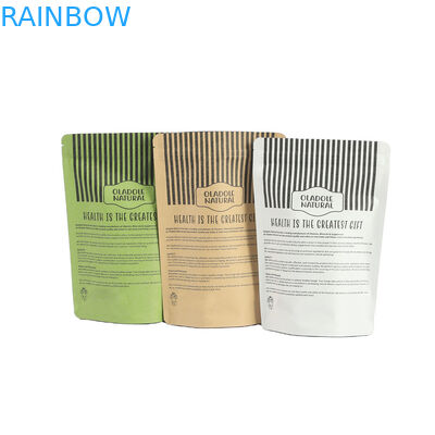 การพิมพ์ดิจิตอล โลโก้ตามสั่ง กระดาษครัฟท์สีขาว กระเป๋ากระดาษสําหรับมะม่วง ถั่วผง อาหารสัตว์เลี้ยง กระดาษกันกลิ่น