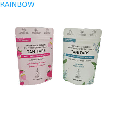 กระเป๋าสตางค์คราฟท์ที่สามารถทําผงได้เป็นมิตรต่อสิ่งแวดล้อม ด้วยซิปที่สามารถปิดใหม่ได้ สําหรับกระเป๋าสะพายขาวเครื่องสําอาง