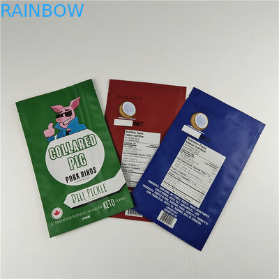 ผู้ผลิต ขนาดที่กําหนดเอง เก็บกระเป๋าอาหารว่าง แพ็คเกจ แมท แอลูมิเนียมฟอยล์ ยืนขึ้น กระเป๋า Ziplock แพ็คเกจ