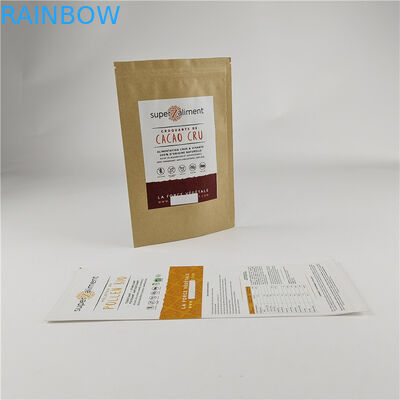 วัสดุบรรจุอาหาร การพิมพ์ดิจิตอลตามสั่ง ถุงซิปแบบยืน