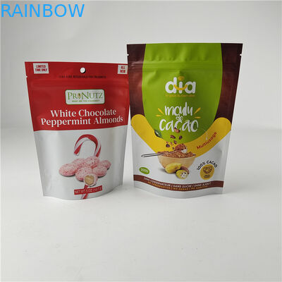 คุณภาพดี การพิมพ์ดิจิตอลตามสั่ง PE กระเป๋าซิปเปอร์ถุงยี่ห้อพลาสติกยืนขึ้นกระเป๋า Mylar